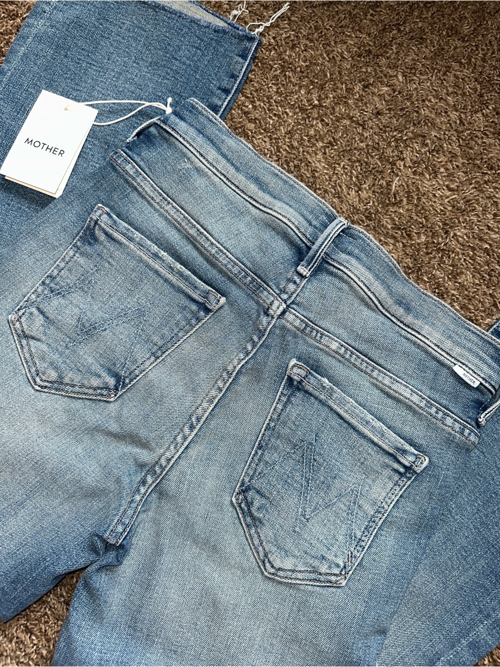 NWT MOTHER The Insider Crop Step Fray Jeans